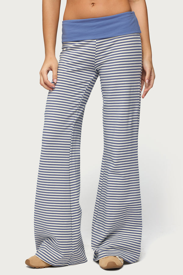 Meggy Striped Foldover Pants