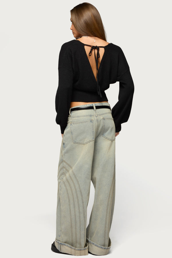 Lillia V Neck Wrap Sweater