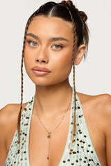 Sun Gemstone Cascading Chain Necklace