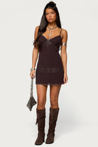 Raquelle Beaded Mini Dress