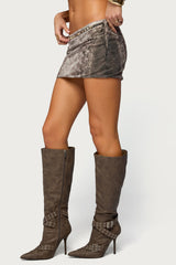 Teresa Printed Mesh Mini Skirt