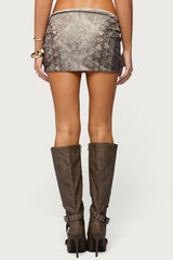 Teresa Printed Mesh Mini Skirt