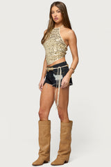 Ilaria Sequin Halter Top