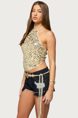 Ilaria Sequin Halter Top