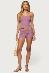 Monikah Striped Built In Bra Tube Top