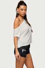 Amora Off Shoulder Sheer Top