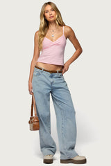 Emilea  V Neck Striped Tank Top