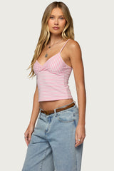 Emilea  V Neck Striped Tank Top