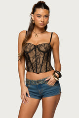 Saffire Detachable Straps Lace Corset