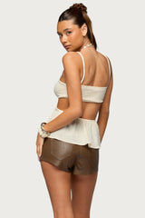 Rosalyn Cotton Braided Cutout Top