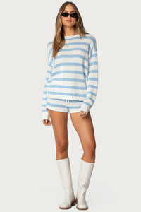 Amaris Striped Knit Shorts