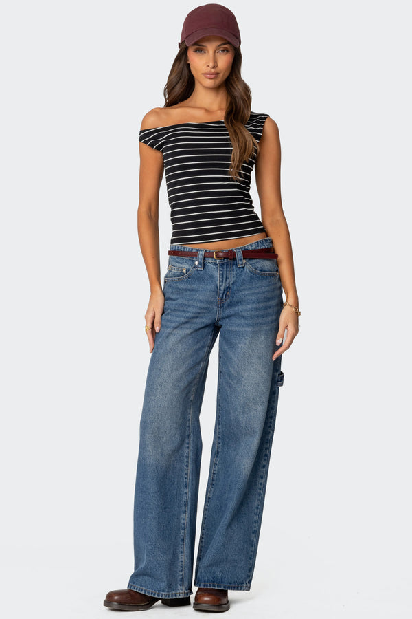 Keryn Striped Off Shoulder Top