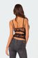 Spice Cut Out Sheer Lace Tank Top
