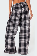 Lounge Around Plaid Wide Leg Pants