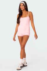 Mandi Lace Trim Romper