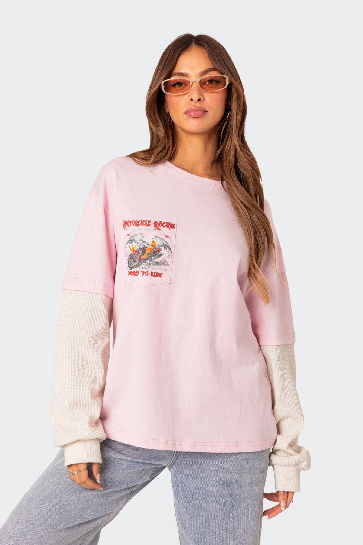 Racing Oversized Layered T Shirt