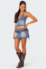 Wanona Denim Halter Top