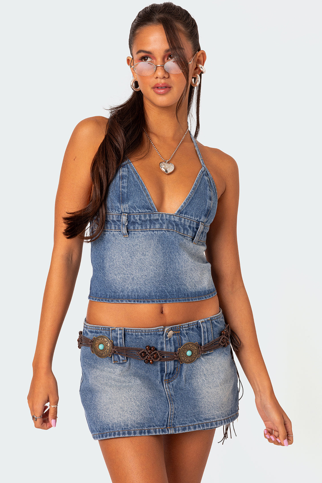 Wanona Denim Halter Top