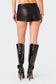 Wilde Lace Up Faux Leather Shorts