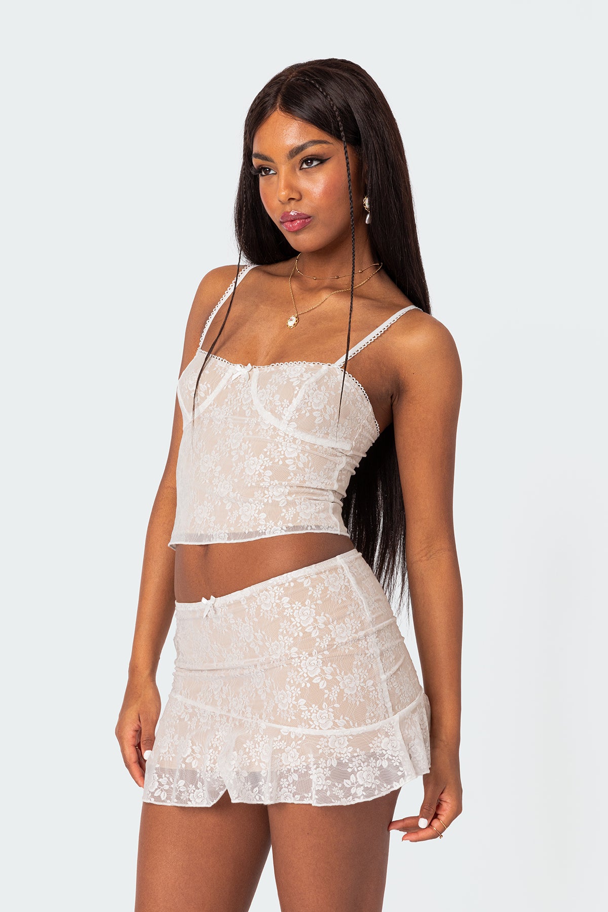 Maria Lace Cupped Tank Top