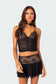 Mesh & Lace Strappy Back Tank Top