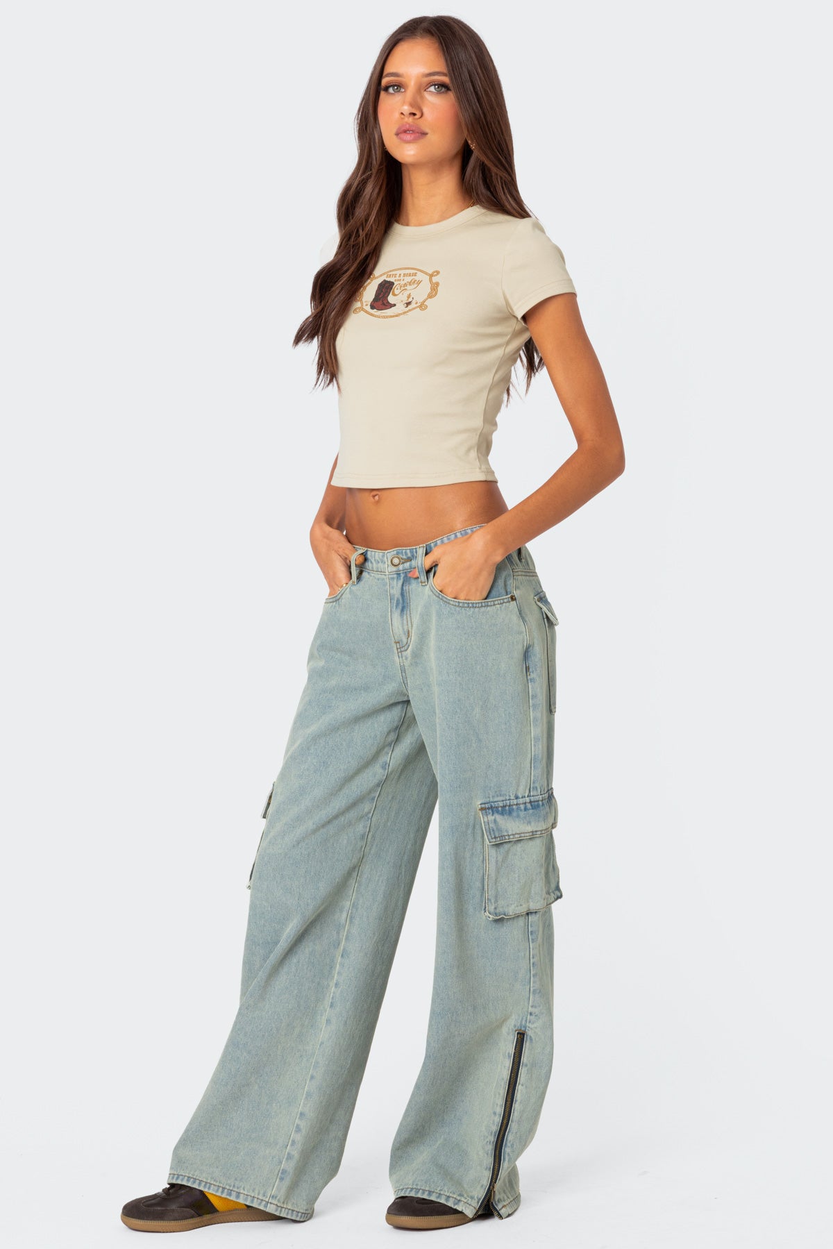 Andi Low Rise Cargo Jeans