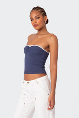 Kacey Strapless Waffle Top