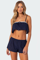 Edan Eyelet Crop Top