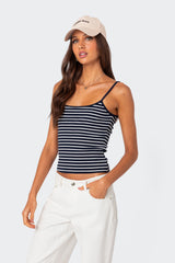 Gretta Striped Ribbed Tank Top