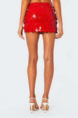 Sabina Low-Rise Sequin Mini Skirt