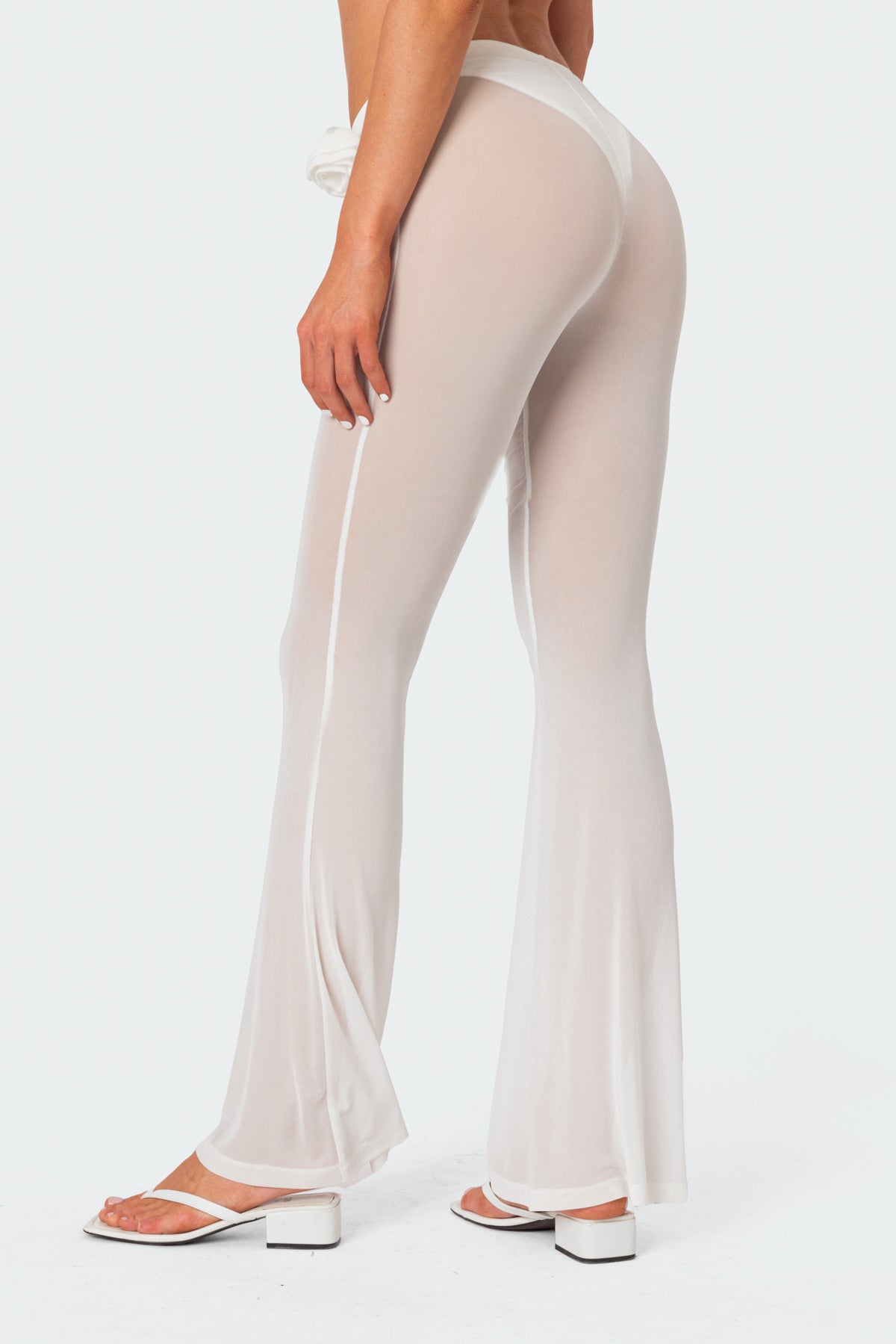 Flo Sheer Mesh Flared Pants