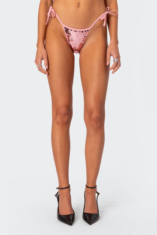Lilly Sequin String Bikini Bottom