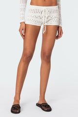 Betsy Tie Front Knitted Shorts