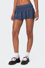 Kiera Pleated Knit Mini Skirt