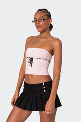 Elsie Knitted Tie Tube Top