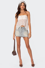 Rumble Washed Denim Mini Skirt