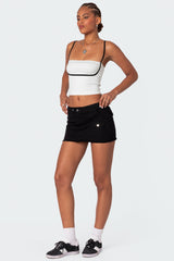 Yang Contrast Strap Tank Top