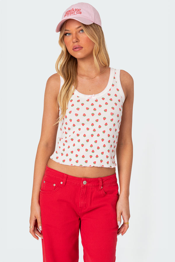 Berry Cool Printed Tank Top – edikted