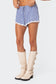 Patty Striped Lace Trim Shorts