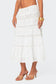 Tiered Cotton Lace Midi Skirt