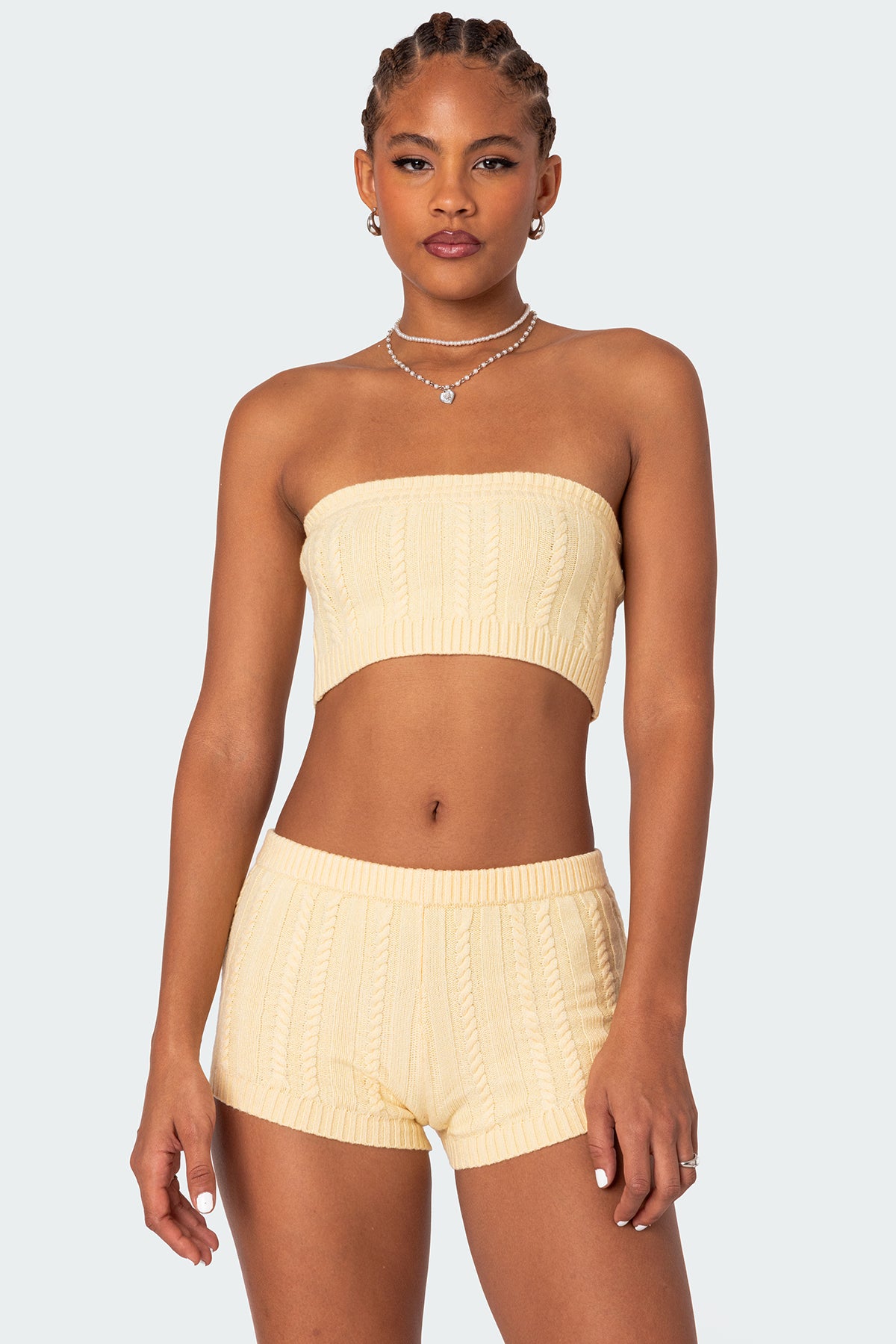 Raegan Cable Knit Bandeau Top