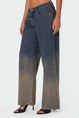 Mud Wash Low Rise Slouchy Jeans