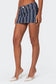 Inez Striped Denim Mini Skirt