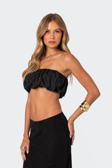 Romi Nylon Bubble Bandeau Top