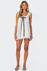 Rayne Lacey Babydoll Mini Dress