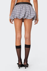 Plaid Bubble Micro Skort