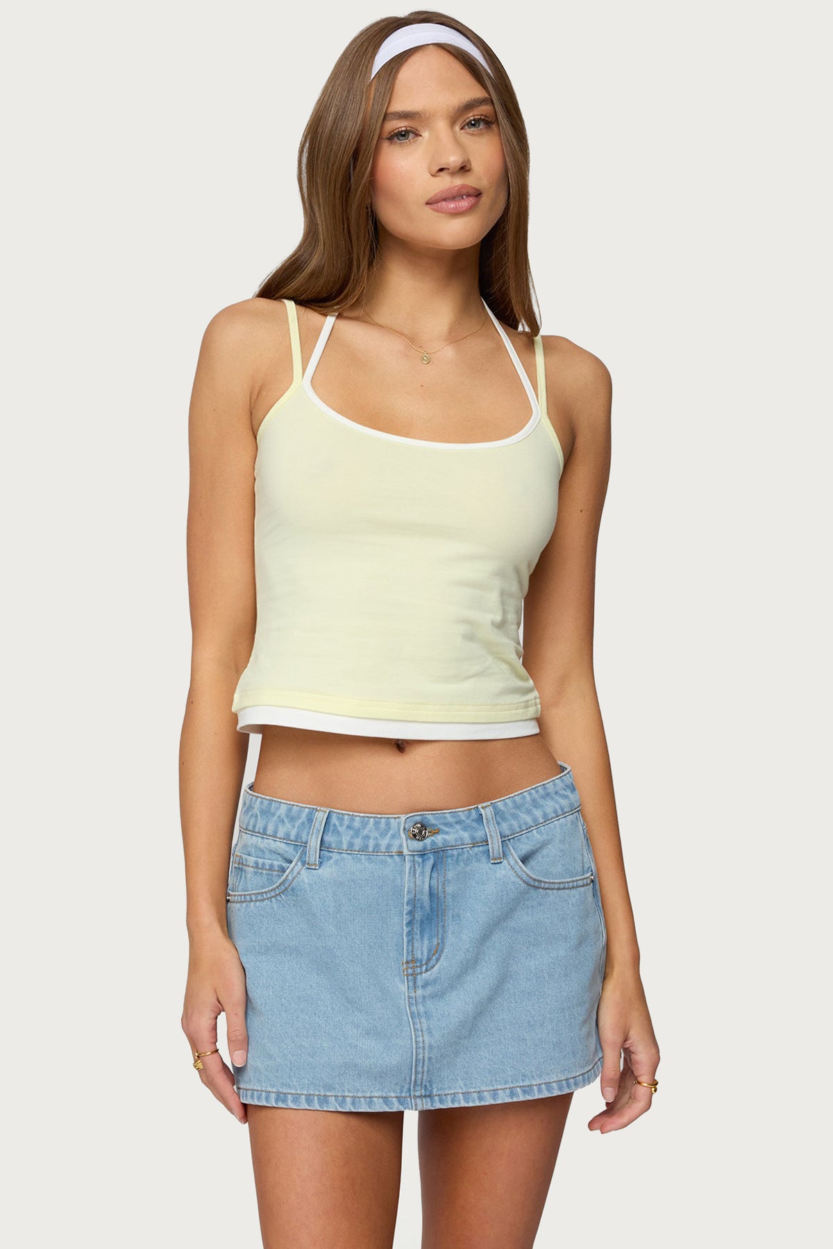 Roya Layered Halter Tank Top