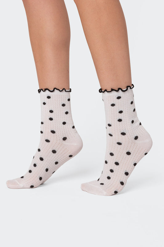Polka Dot Frill Socks