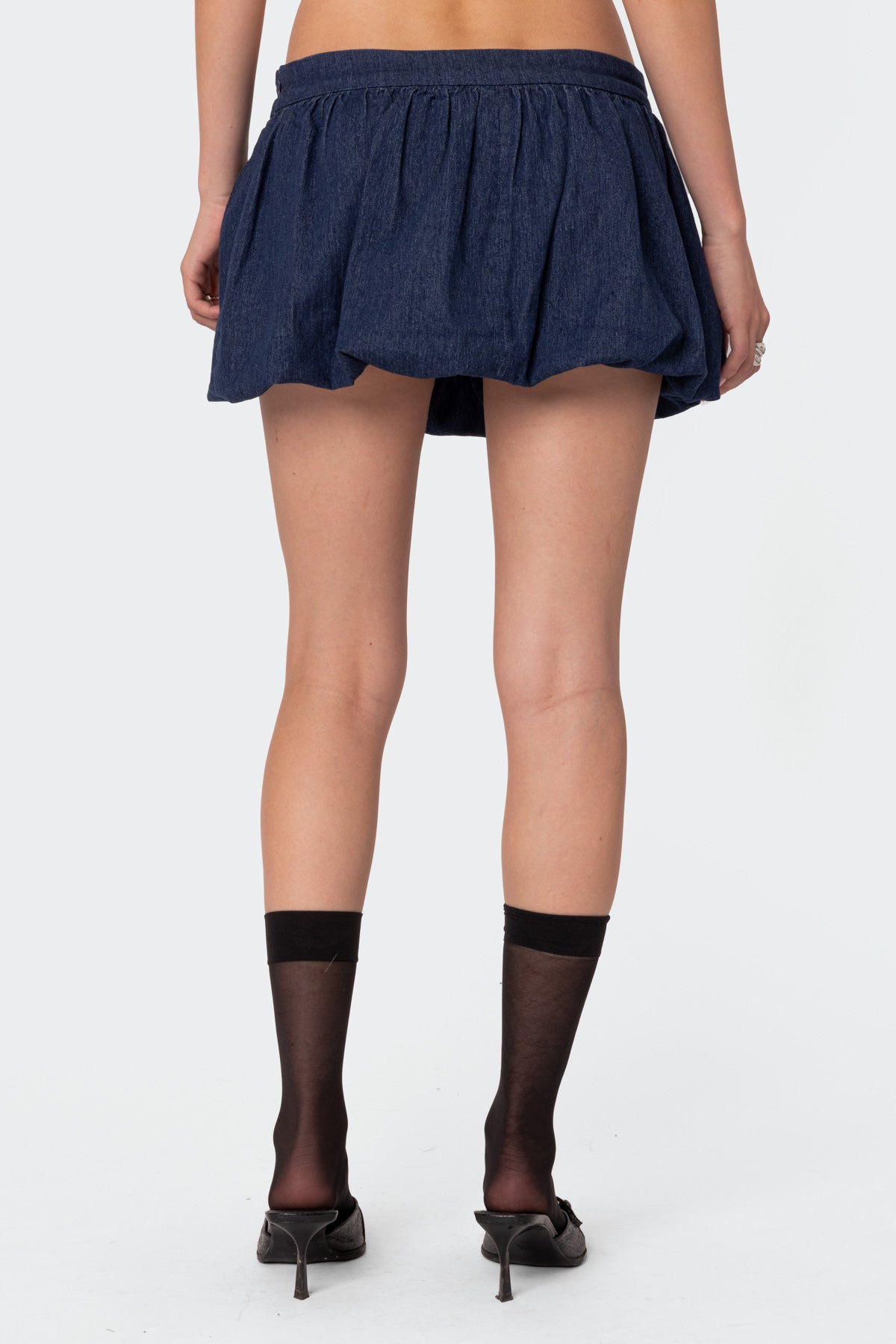 Denim Bubble Micro Skort