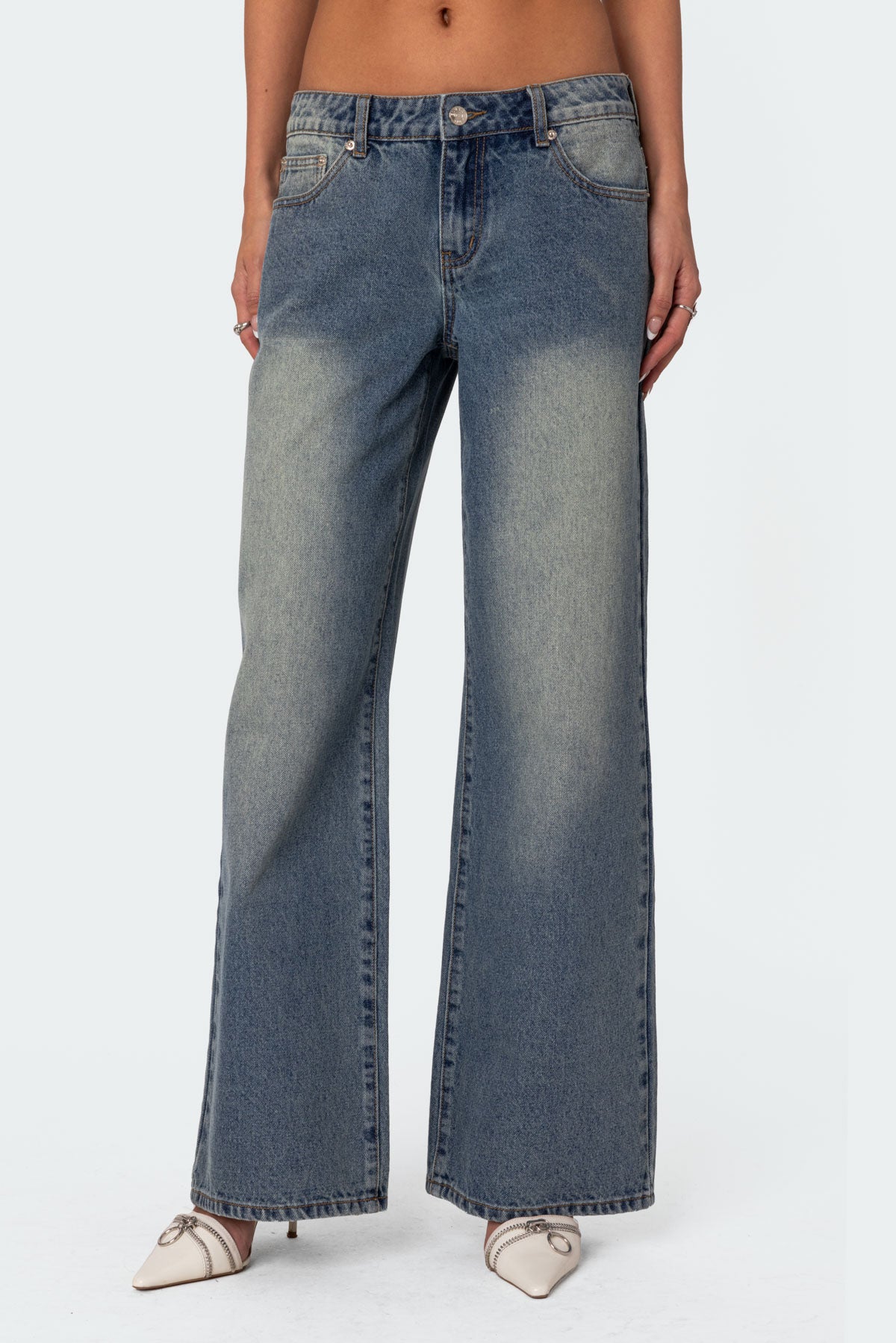 Magda Low Rise Acid Wash Jeans